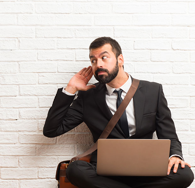 Businessman Listening