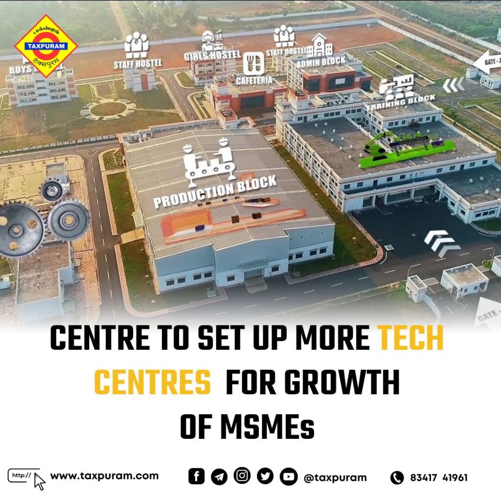 Centre to set up more tech centres for growth of MSMEs-Taxpuram