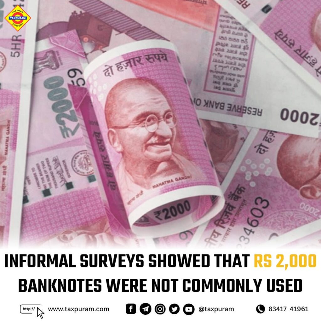 Informal surveys showed that Rs 2,000 banknotes were not commonly used RBI Governor Das-Taxpuram