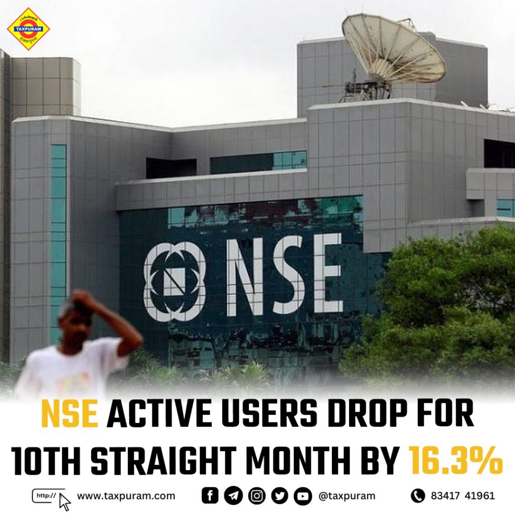 NSE active users drop for 10th straight month by 16.3%-Taxpuram