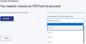  income tax returns (ITR) form