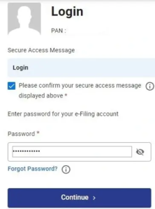 To log in the Income Tax e-Filing portal